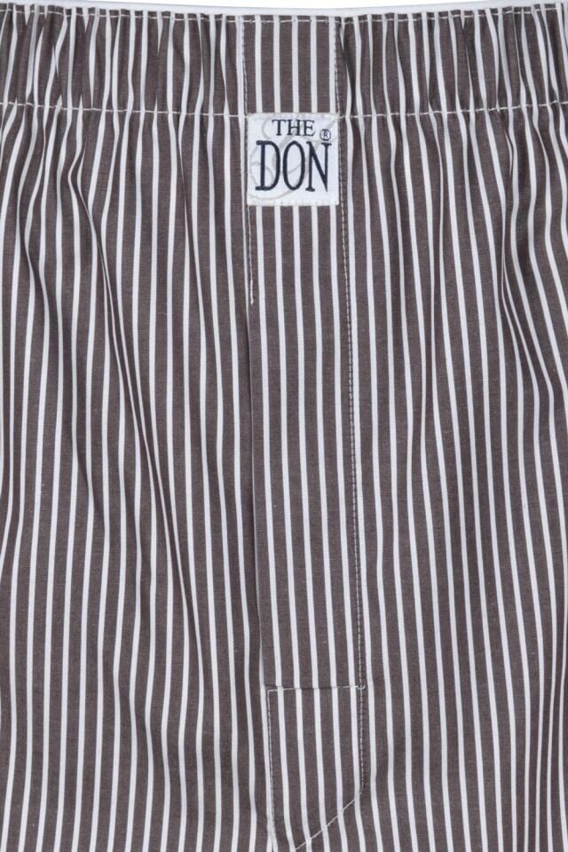 The DON Poplin Erkek Boxer Kahverengi Çizgili