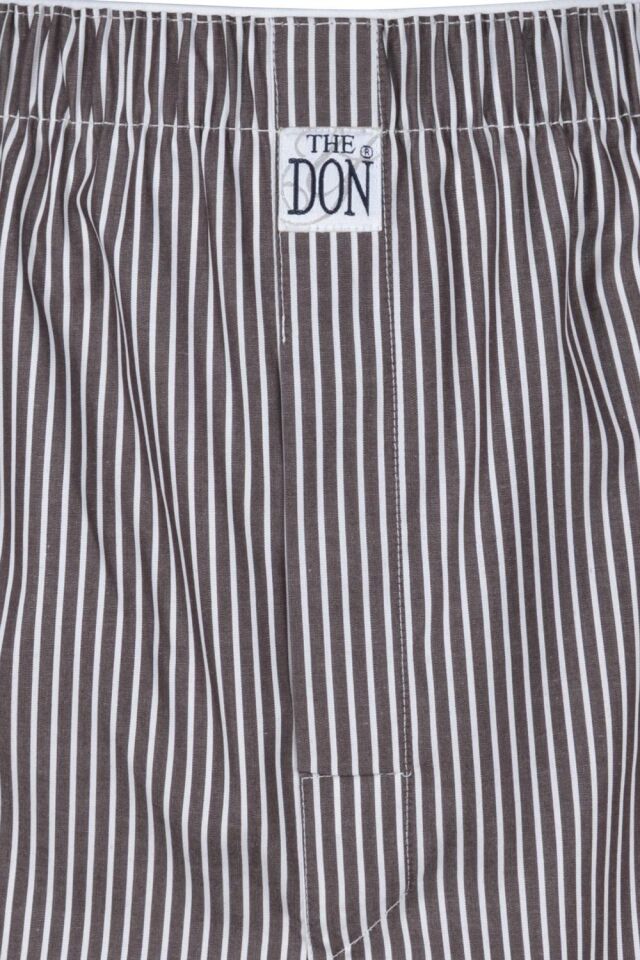 The DON Poplin Erkek Boxer Kahverengi Çizgili