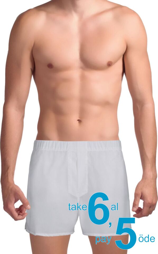 The DON Exclusive Yırtmaçlı Erkek Boxer Beyaz