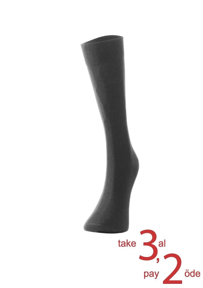 The DON İnce Ripli Pamuklu Erkek Çorap Antrasit