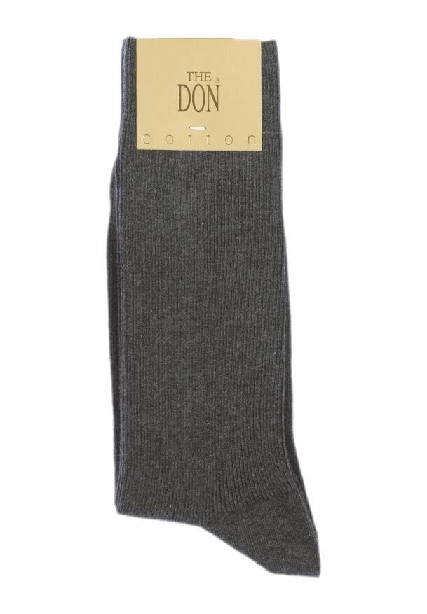 The DON İnce Ripli Pamuklu Erkek Çorap Antrasit
