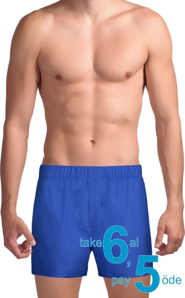 The DON Exclusive Yırtmaçlı Erkek Boxer Okyanus Mavisi