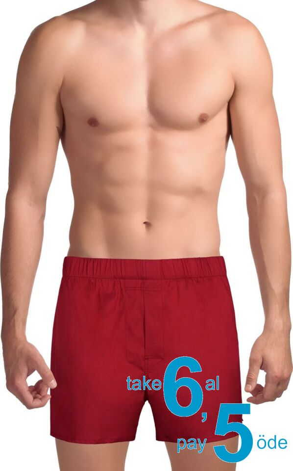 The DON Exclusive Yırtmaçlı Erkek Boxer Ateş Kırmızısı