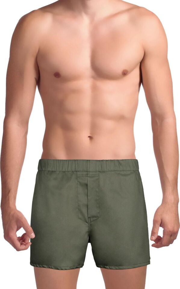 The DON Exclusive Yırtmaçlı Erkek Boxer Zeytin Yeşili