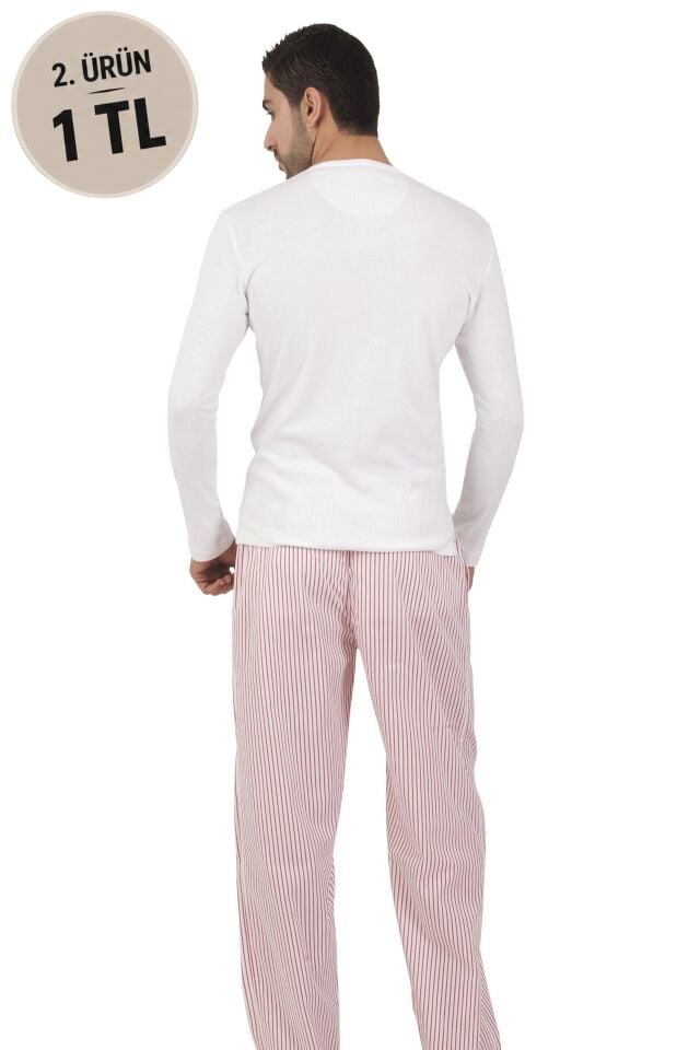 The DON Ribana Erkek Pijama Takımı Beyaz