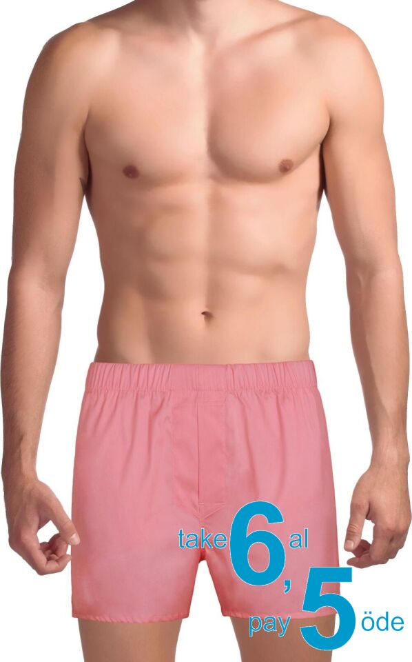 The DON Exclusive Yırtmaçlı Erkek Boxer Mercan Pembesi
