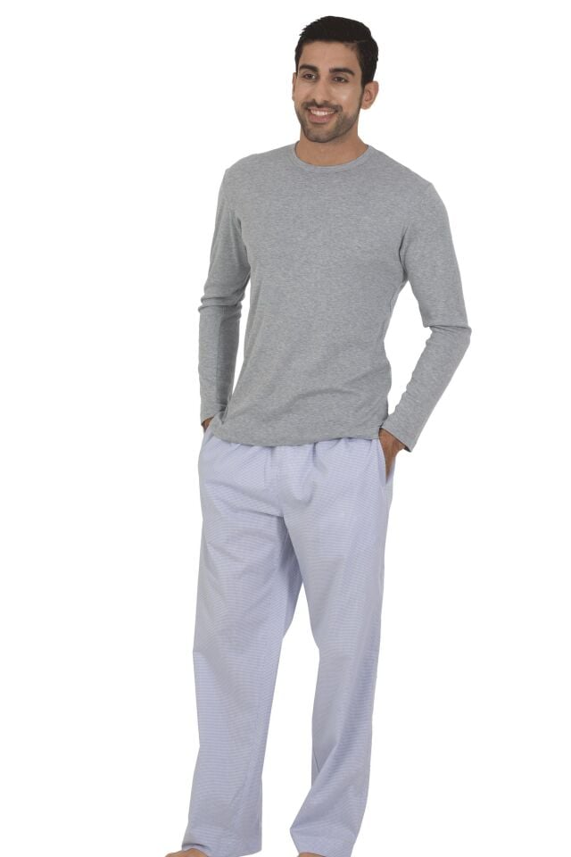 The DON Ribana Erkek Pijama Takımı Gri Kırçıllı