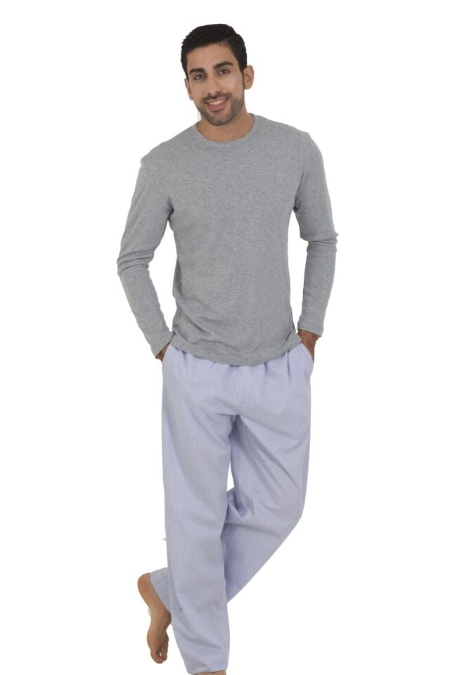 The DON Ribana Erkek Pijama Takımı Gri Kırçıllı