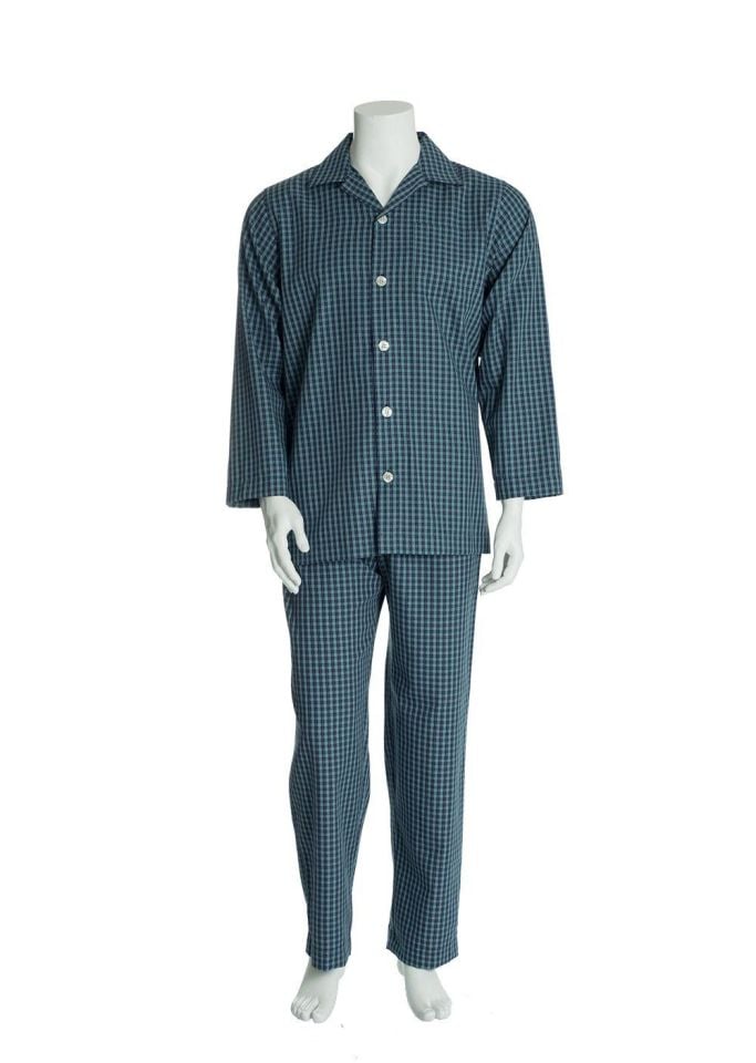 The DON Poplin Erkek Pijama Takımı Nehir Gecesi Ekose