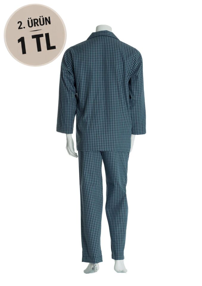 The DON Poplin Erkek Pijama Takımı Desen 32