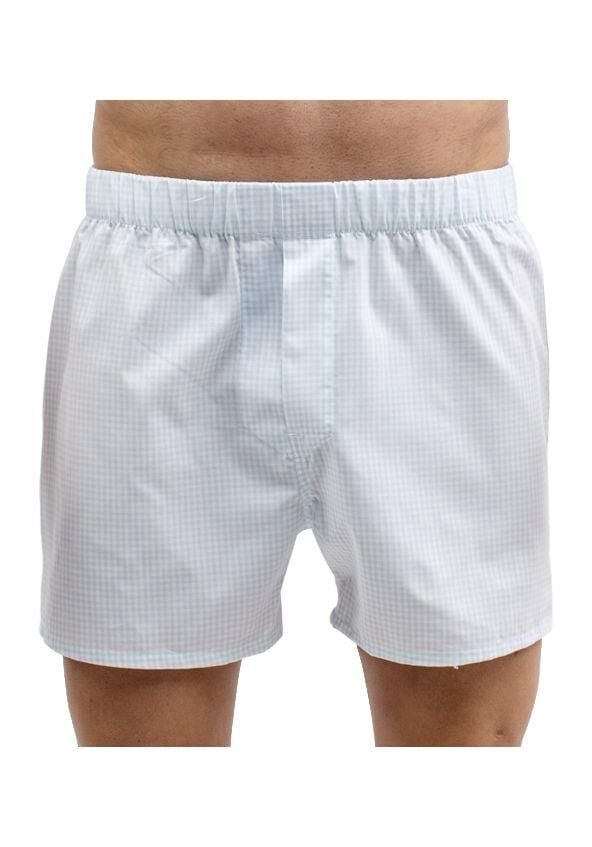 The DON Exclusive Yırtmaçlı Erkek Boxer Buzul Mavi Kareli