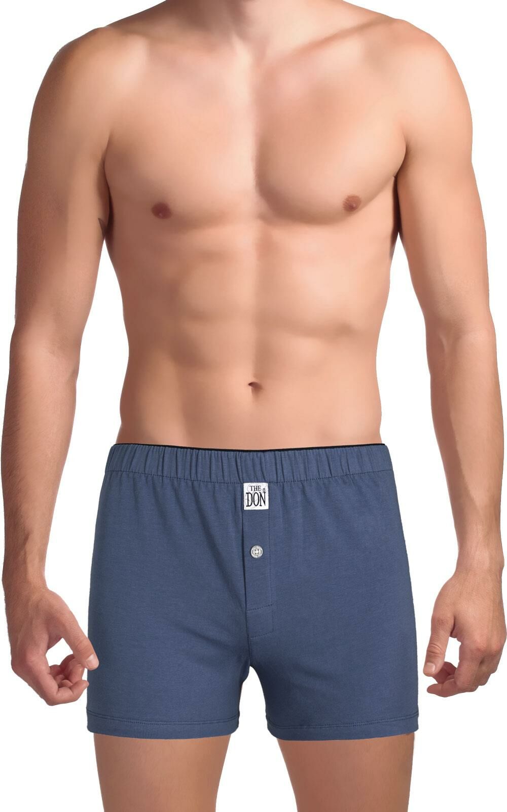The DON Organik Jersey Penye-Örme Erkek Boxer Çelik Mavisi