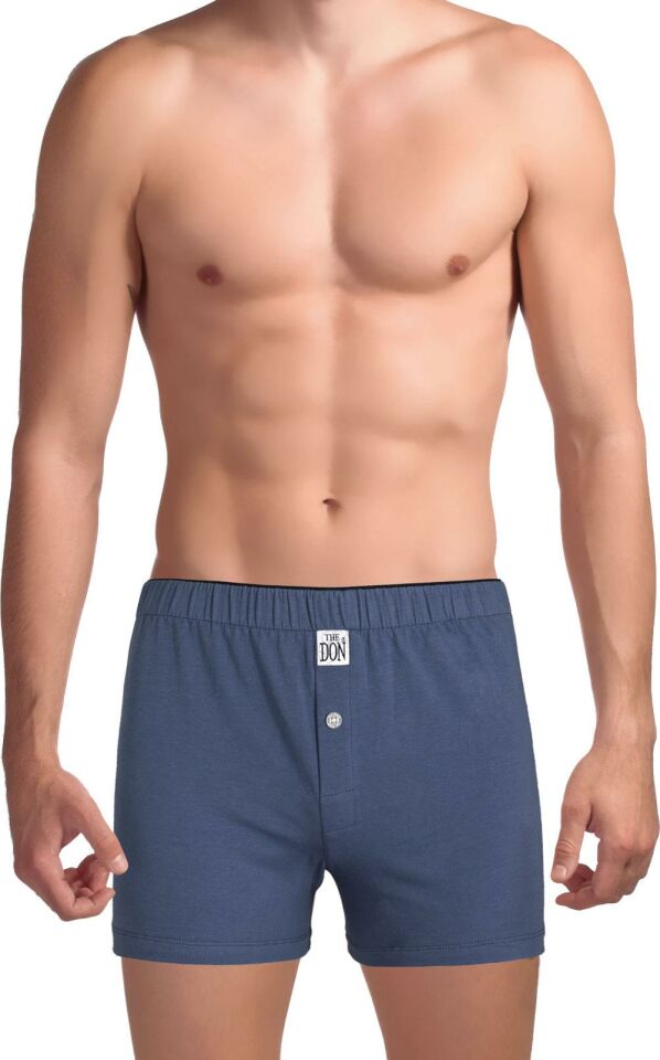 The DON Organik Jersey Penye-Örme Erkek Boxer Çelik Mavisi