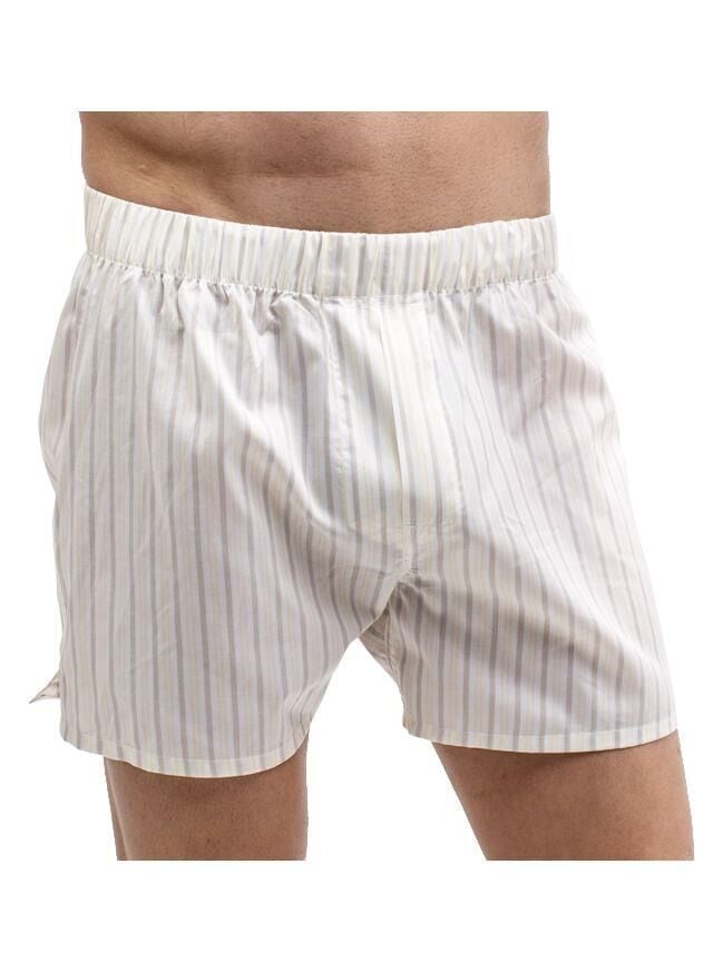 The DON Exclusive Yırtmaçlı Erkek Boxer Şampanya Çizgili
