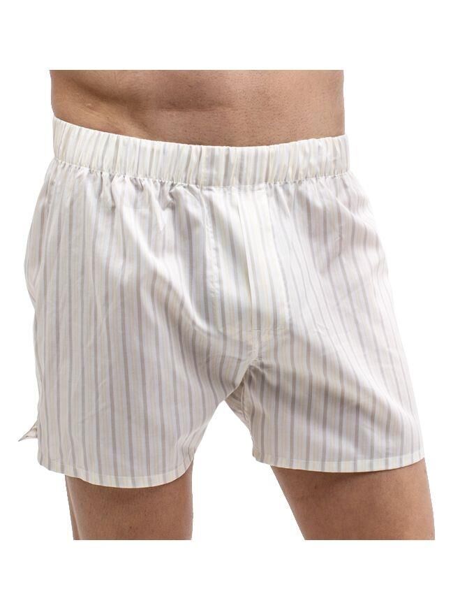 The DON Exclusive Yırtmaçlı Erkek Boxer Şampanya Çizgili