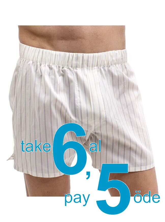 The DON Exclusive Yırtmaçlı Erkek Boxer Şampanya Çizgili