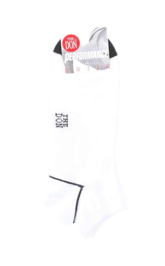 The DON Topuk Renkli Patik Erkek Çorap Beyaz
