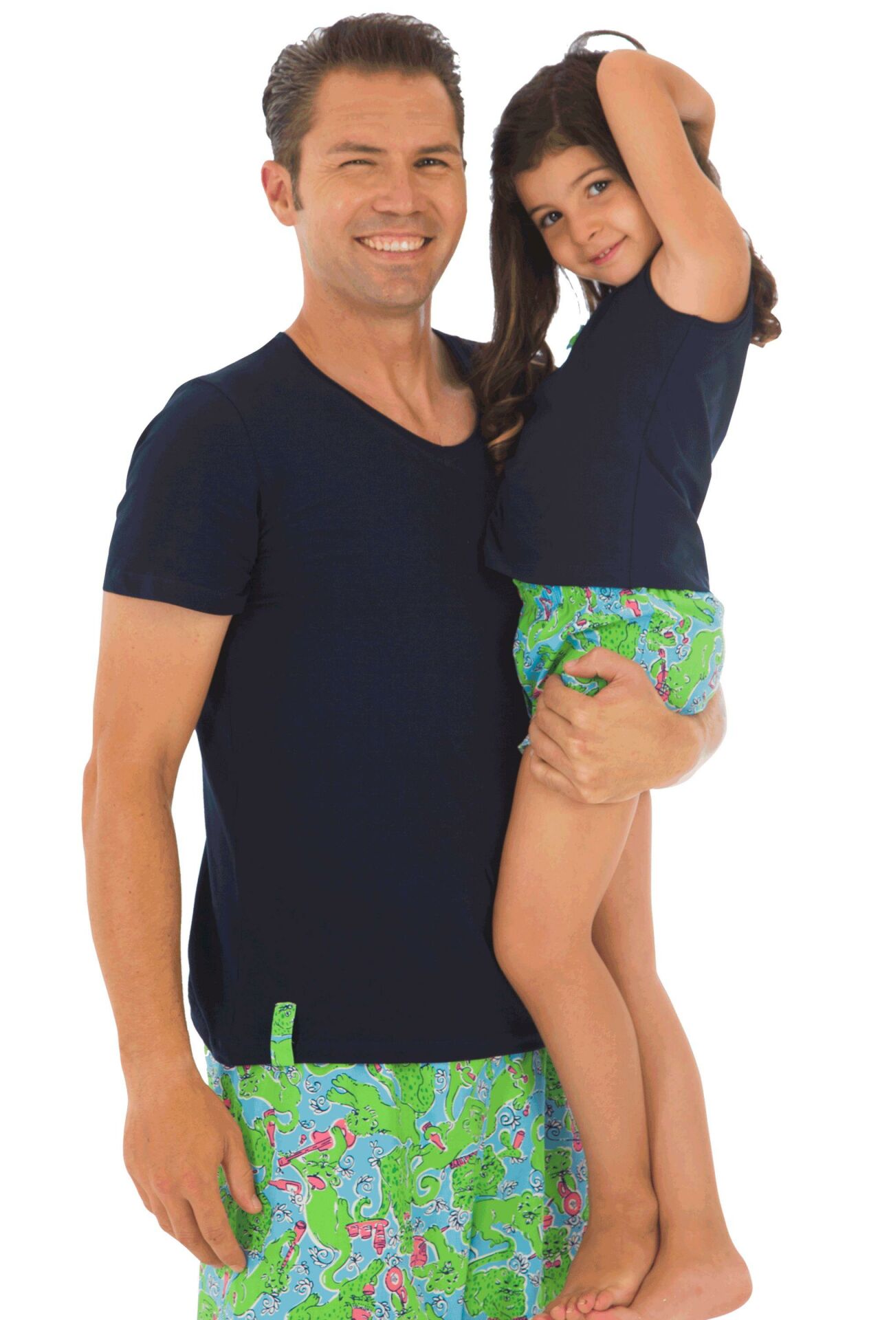 The DON Aile Erkek Poplin Şort-Penye Tişört Takımı Desen 6