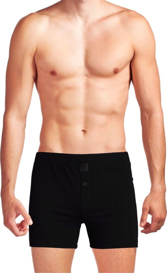 The DON Organik Jersey Penye-Örme Erkek Boxer Siyah