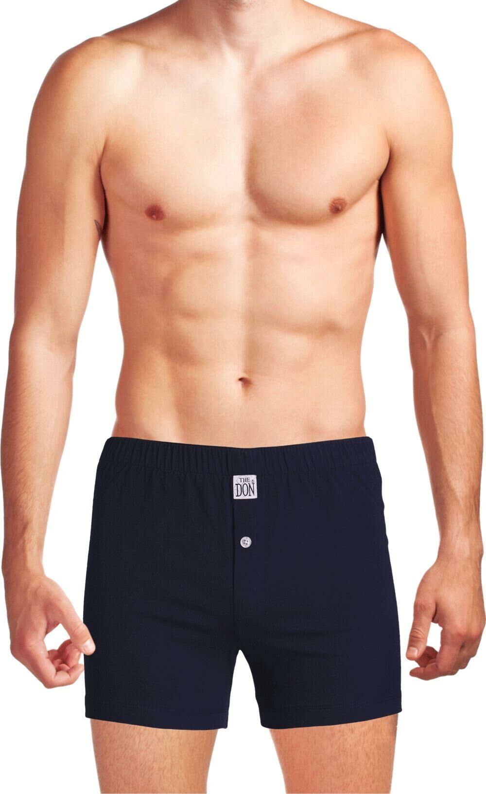 The DON Organik Jersey Penye-Örme Erkek Boxer Lacivert Lacivert - L