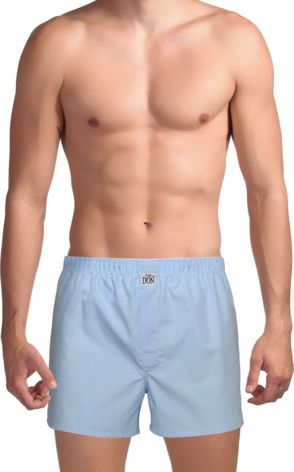 The DON Poplin Erkek Boxer Açık Mavi