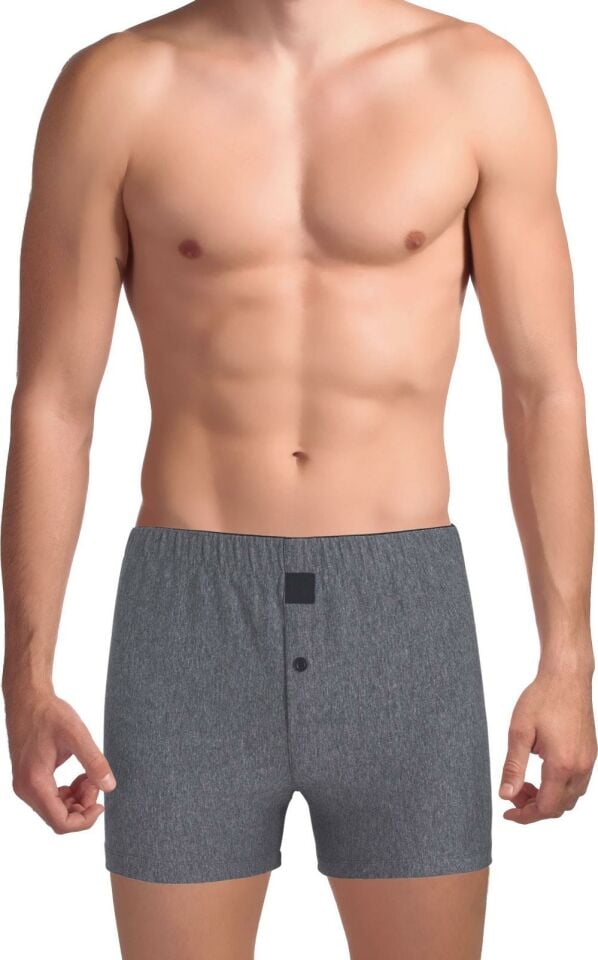 The DON Organik Jersey Penye-Örme Erkek Boxer Antrasit Melanj