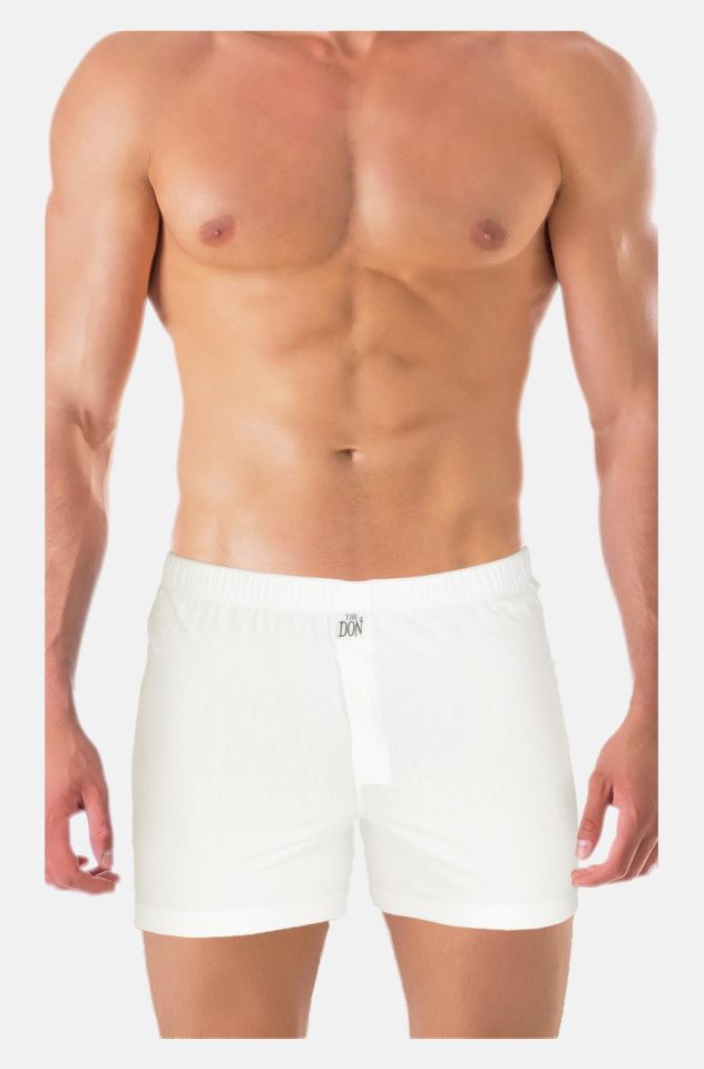 The DON Jersey Penye-Örme Erkek Boxer Krem