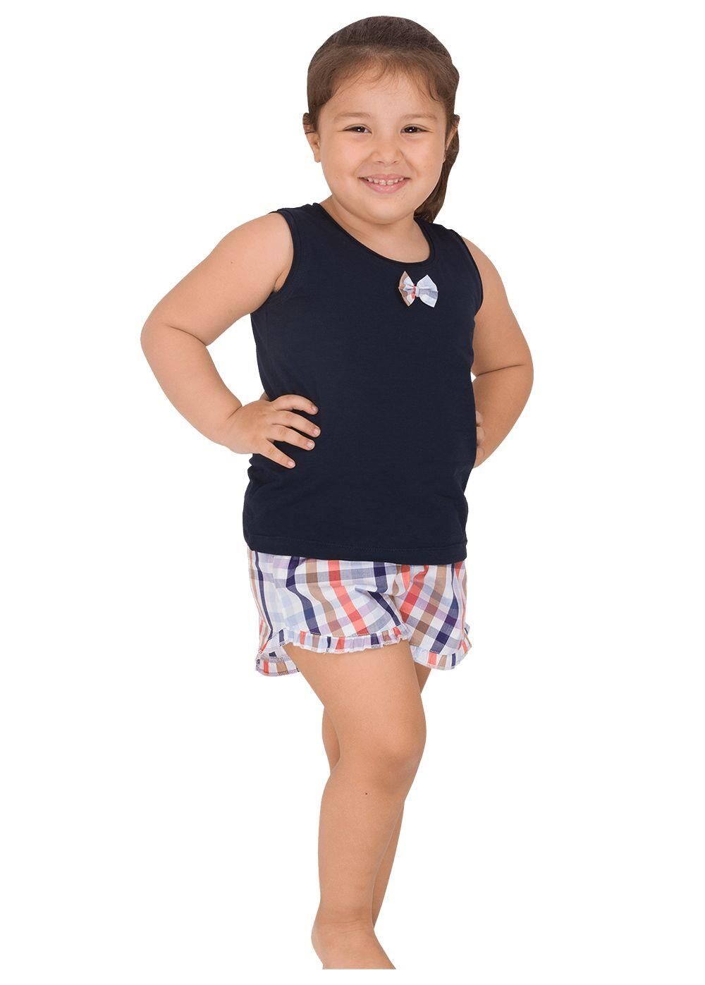 The DON Aile Kız Çocuk Şort-Atlet Takımı Desen 3