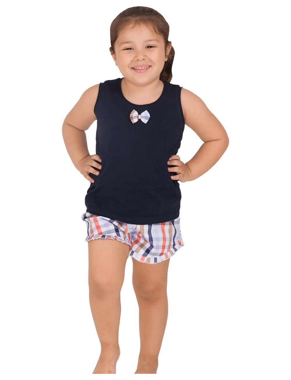 The DON Aile Kız Çocuk Şort-Atlet Takımı Desen 3