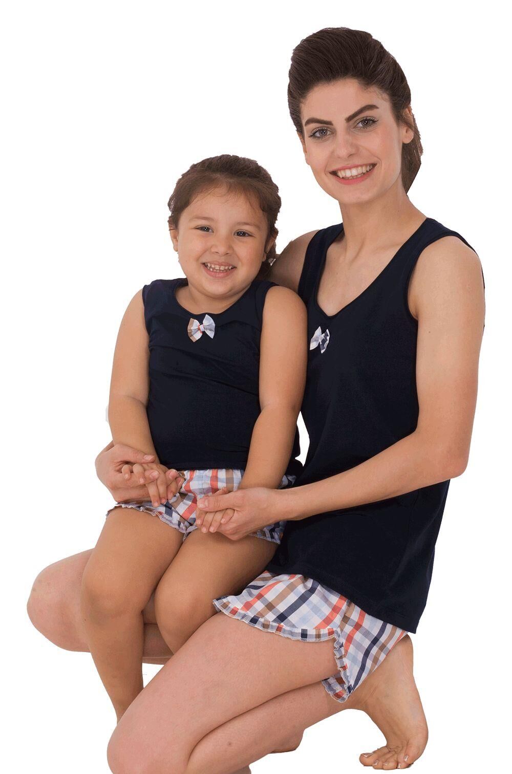 The DON Aile Kız Çocuk Şort-Atlet Takımı Desen 3