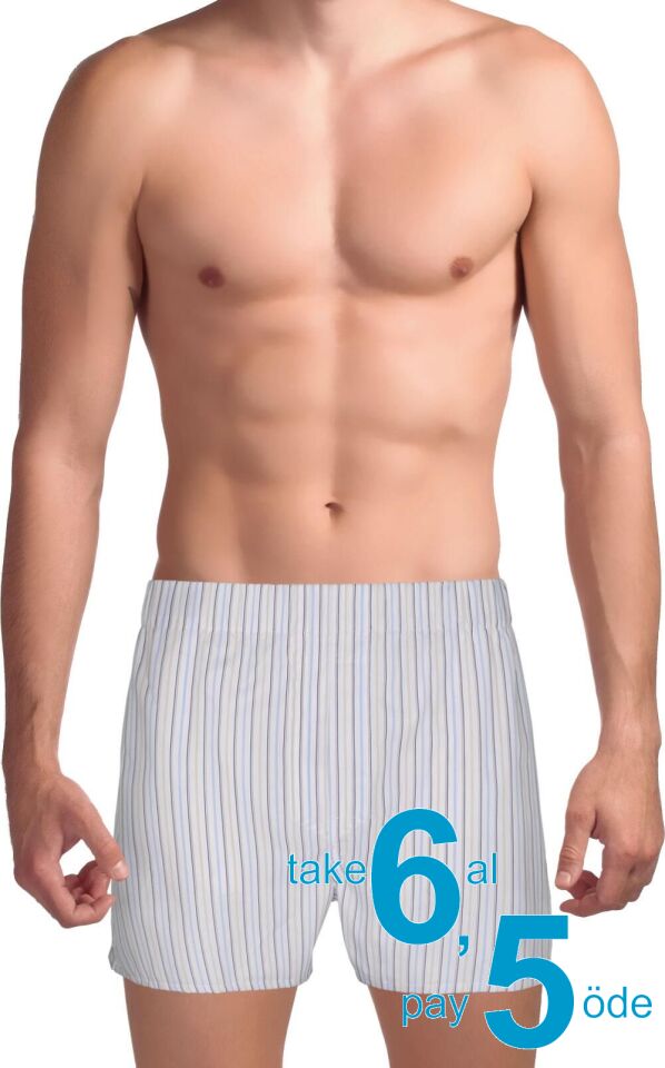 The DON Exclusive Yırtmaçlı Erkek Boxer Skipper Çizgili