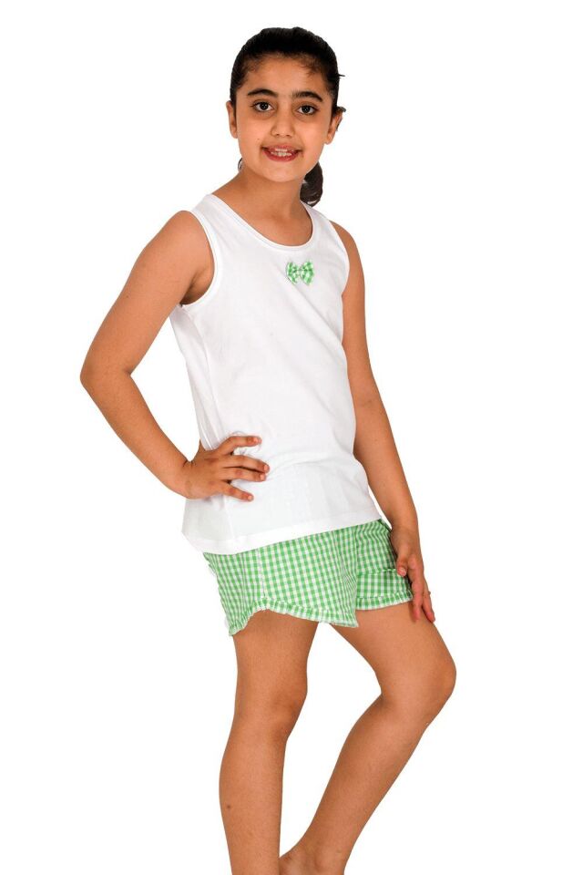 The DON Aile Kız Çocuk Şort-Atlet Takımı Desen 4