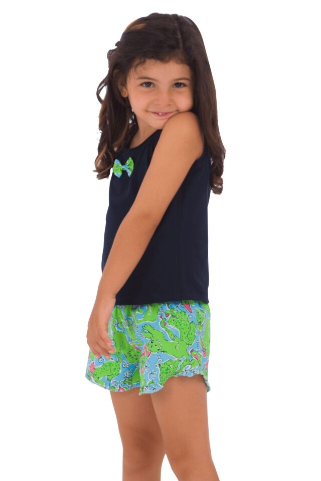 The DON Aile Kız Çocuk Şort-Atlet Takımı Desen 6