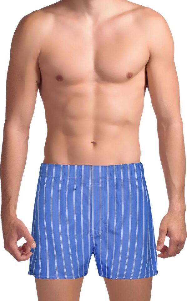 The DON Exclusive Yırtmaçlı Erkek Boxer Denizci Mavisi Çizgili