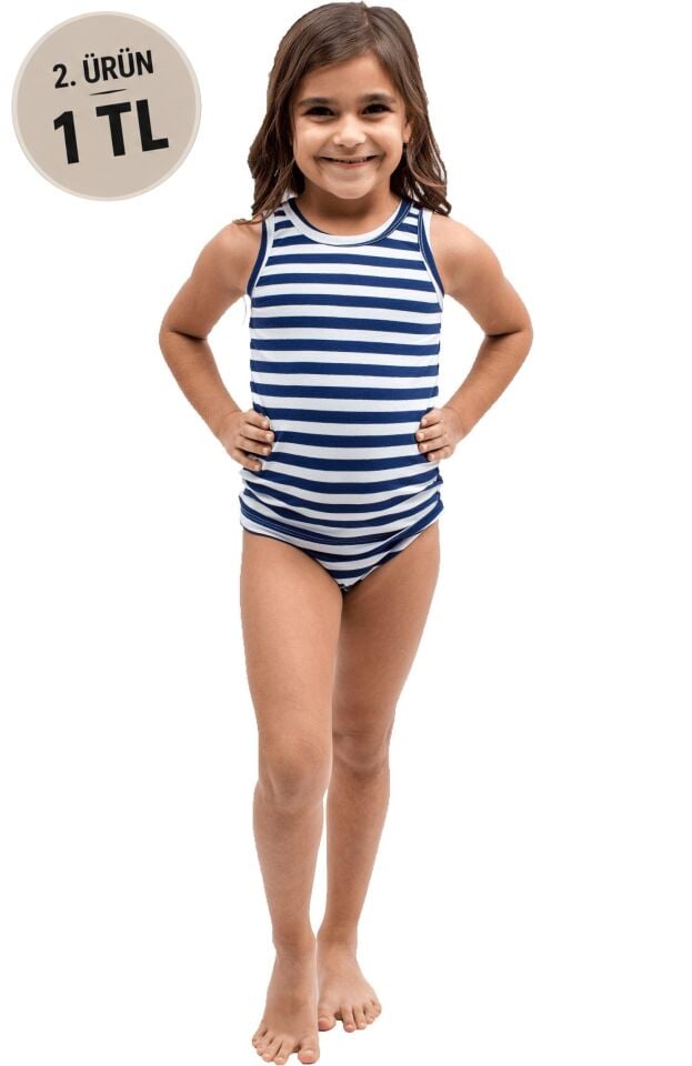 The DON Aile Kız Çocuk Atlet-Slip Takımı Desen 2