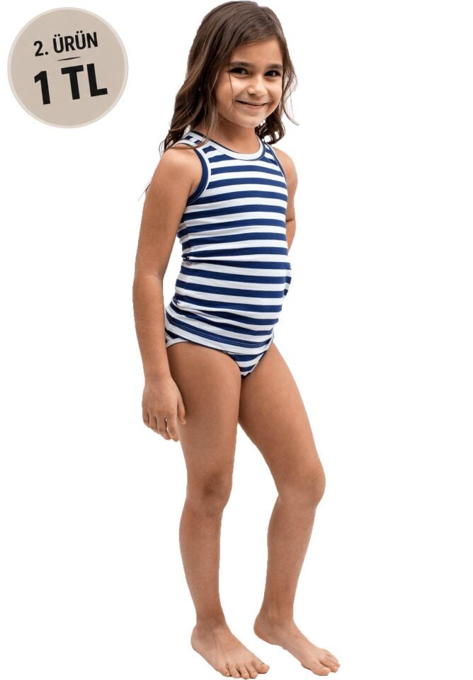 The DON Aile Kız Çocuk Atlet-Slip Takımı Desen 2
