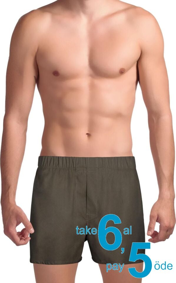 The DON Exclusive Yırtmaçlı Erkek Boxer Orman Zeytini Yeşili