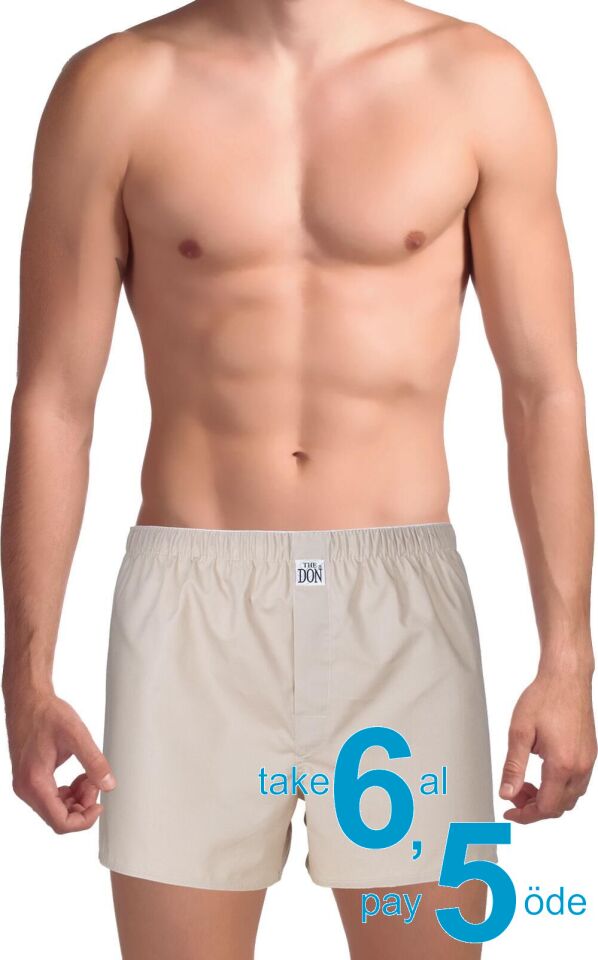 The DON Poplin Erkek Boxer Bej
