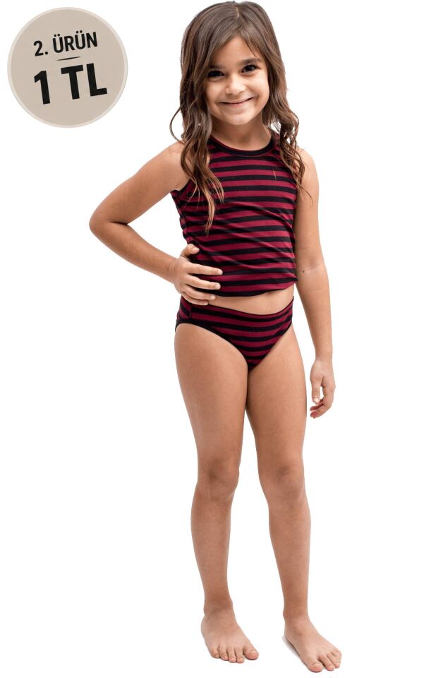 The DON Aile Kız Çocuk Atlet-Slip Takımı Desen 5