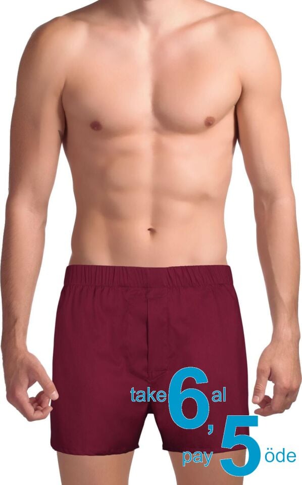 The DON Exclusive Yırtmaçlı Erkek Boxer Vişne