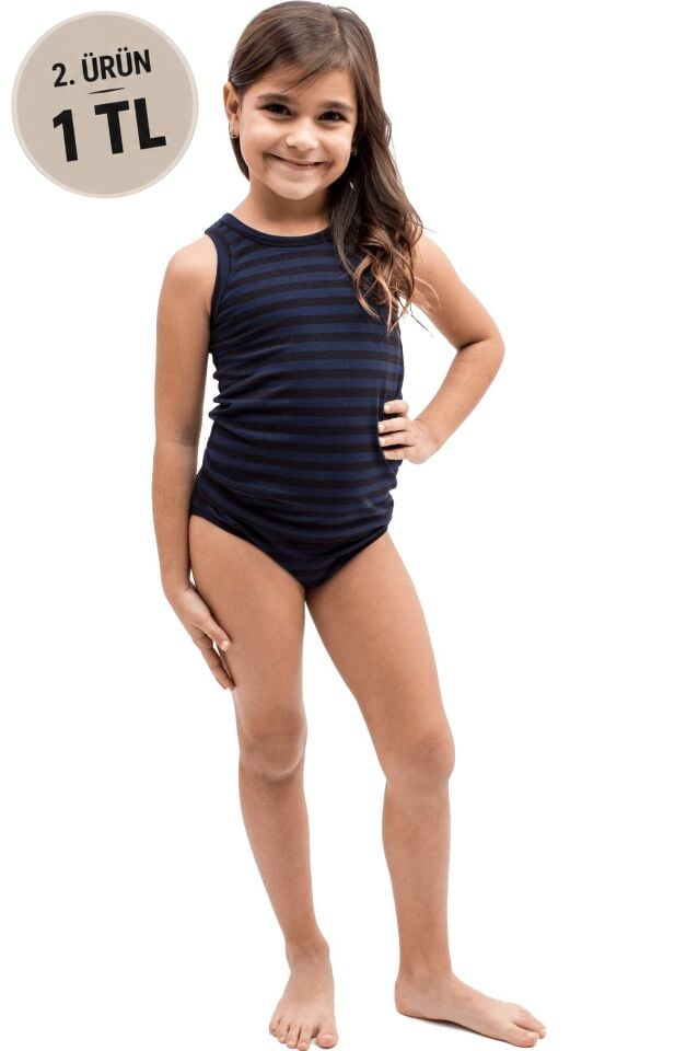 The DON Aile Kız Çocuk Atlet-Slip Takımı Desen 6