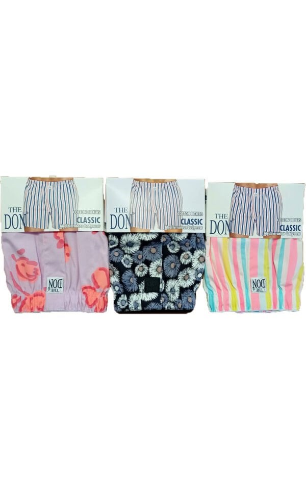 The DON Poplin Erkek Boxer 3'lü Paket 3P1 (M)