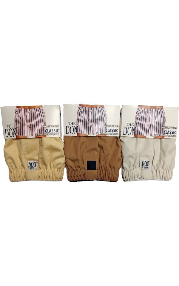 The DON Poplin Erkek Boxer 3'lü Paket 3P1 (XL)