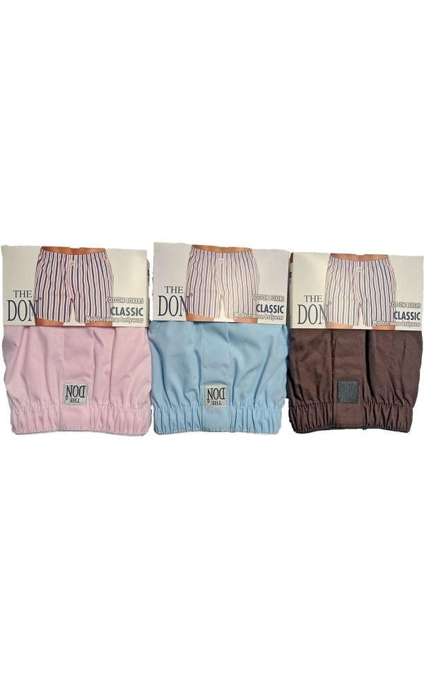 The DON Poplin Erkek Boxer 3'lü Paket 3P1 (XXL)