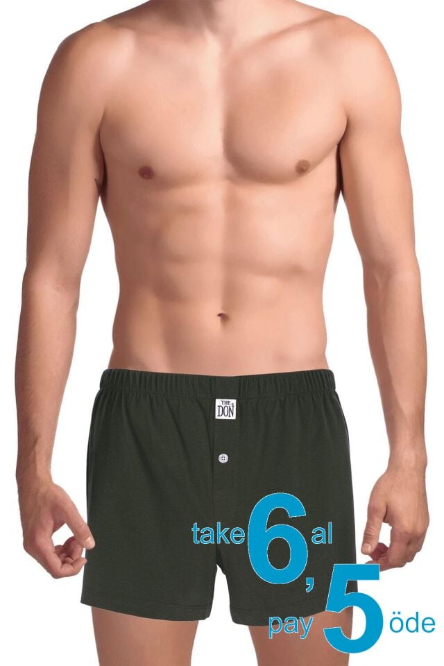 The DON Cottonizm %100 Pamuk Erkek Boxer Haki