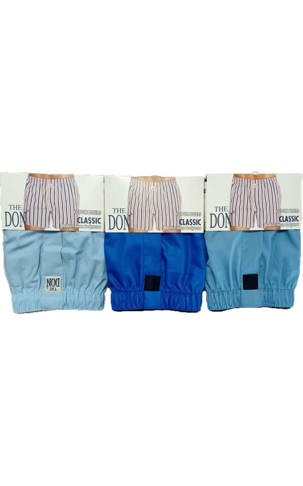 The DON Poplin Erkek Boxer 3'lü Paket 3P2 (L)
