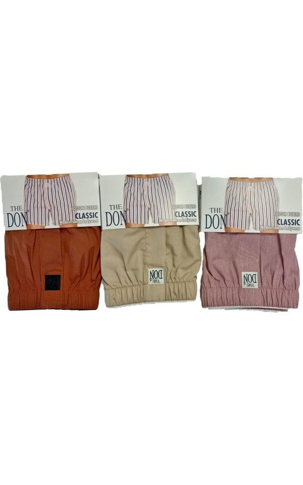 The DON Poplin Erkek Boxer 3'lü Paket 3P2 (XXL)
