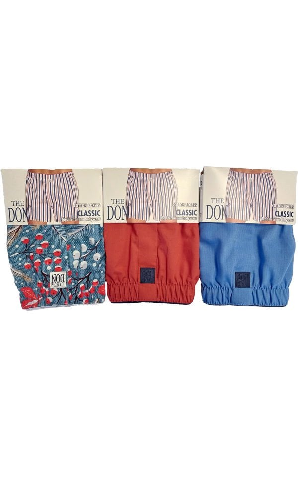 The DON Poplin Erkek Boxer 3'lü Paket 3P3 (M)