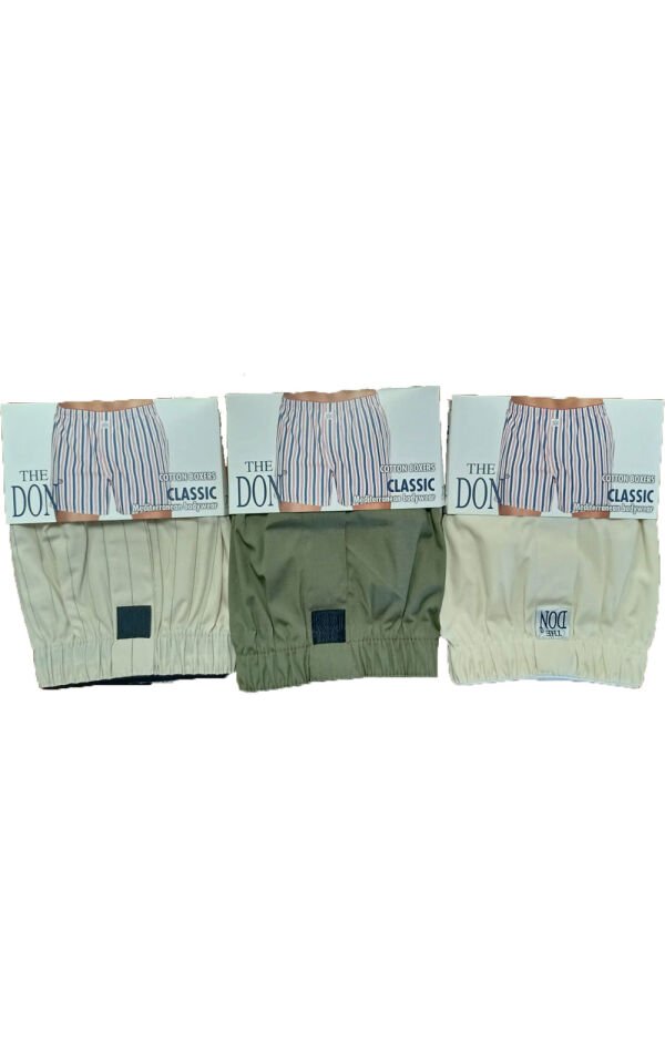 The DON Poplin Erkek Boxer 3'lü Paket 3P3 (M)