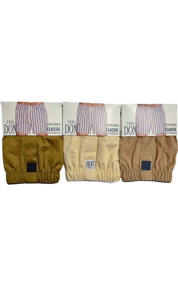 The DON Poplin Erkek Boxer 3'lü Paket 3P3 (L)
